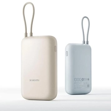 Внешний аккумулятор Xiaomi Mi Power Bank With Cable USB-C 10000mAh Pocket Version P15ZM Beige