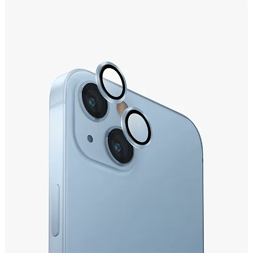 Стекло Uniq для iPhone 15/15 Plus OPTIX Camera Lens protector Aluminium Mist Blue (IP6.1-6.7(2023)-ALENSBLU)