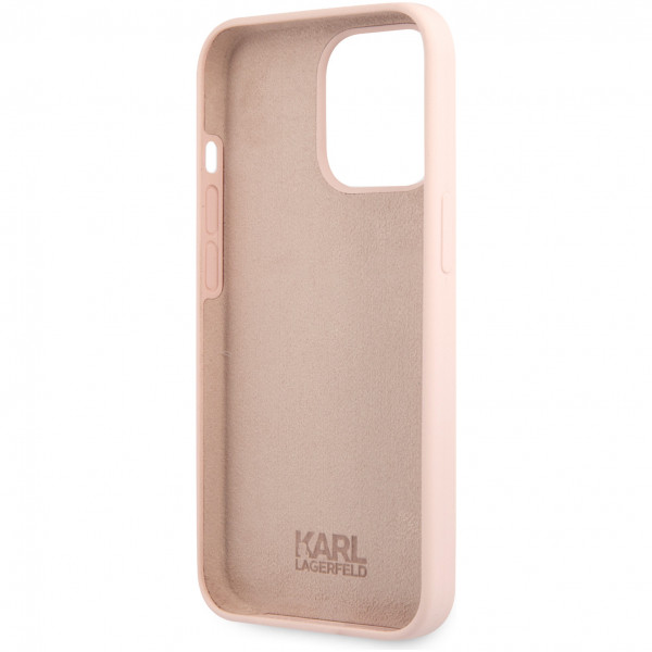 Чехол CG Mobile Karl Lagerfeld Liquid silicone Choupette Hard для iPhone 13 Pro, цвет Розовый (KLHCP13LSLCHLP)