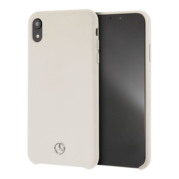 Чехол Mercedes для iPhone XR Silicone line Hard Beige