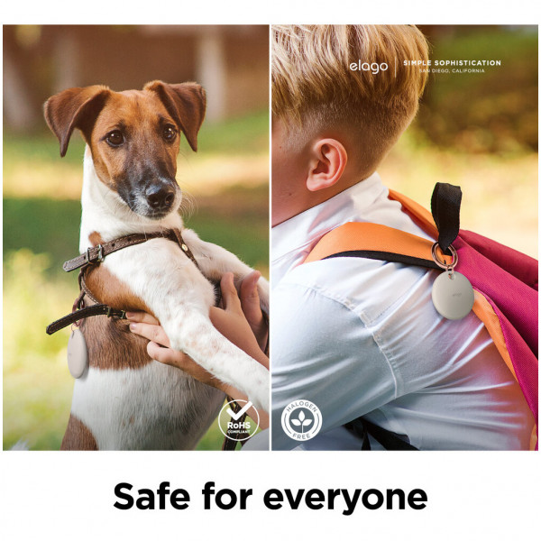 Чехол с карабином Elago AirTag Basic Case для AirTag, цвет Бежевый (EATSC-BA-ST)