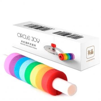 Цветные колечки для бокалов Xiaomi Circle Joy Wine Cup Identification Ring 8шт. (CJ-SBH01)