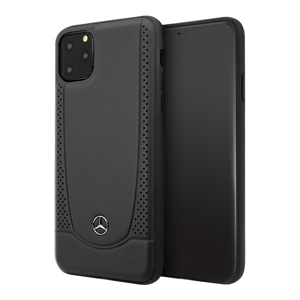 Чехол Mercedes для iPhone 11 Pro Max Urban Smooth/perforated Hard Leather Black, цвет Черный (MEHCN65ARMBK)