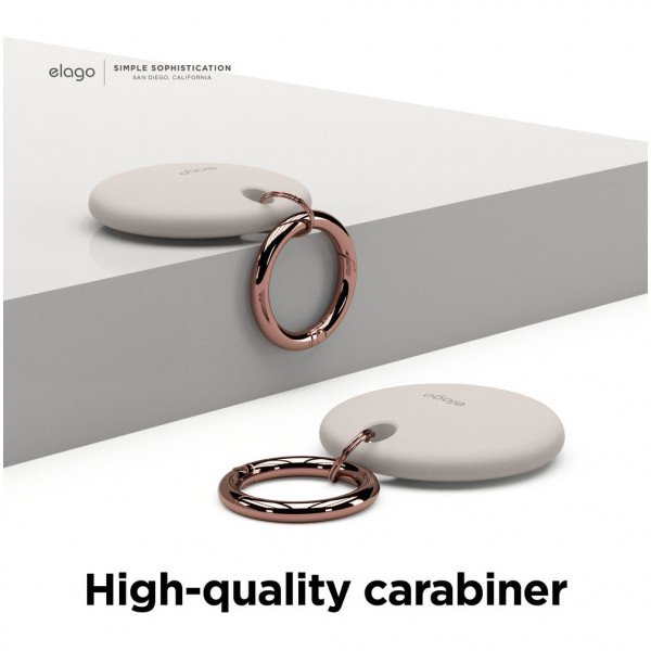 Чехол с карабином Elago AirTag Basic Case для AirTag, цвет Бежевый (EATSC-BA-ST)