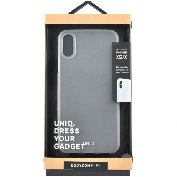 Чехол Uniq Bodycon для iPhone X/XS, цвет прозрачный/матовый (IPXHYB-BDCCLR)