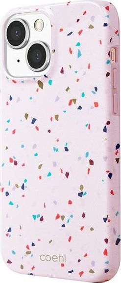 Чехол Uniq COEHL Terrazzo Pink для iPhone 13, розовый