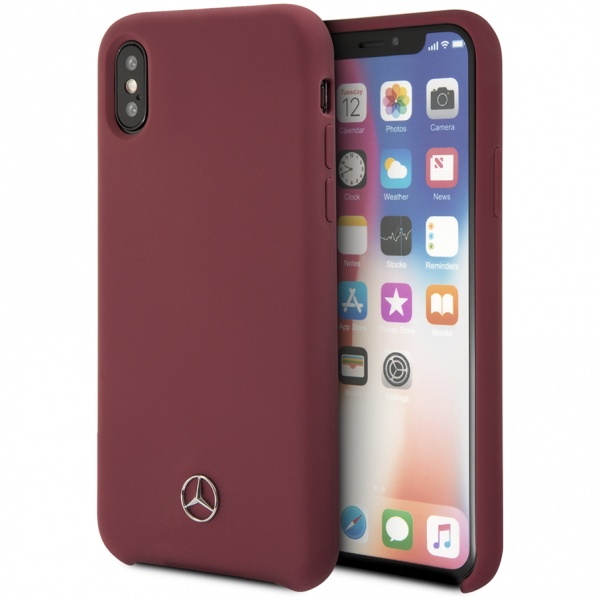 Чехол CG Mobile Mercedes Silicone Line Hard для iPhone X/XS, цвет Красный (MEHCPXSILRE)