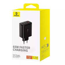 Сетевое зарядное устройство Baseus OS-Cube Pro 2xUSB-C + USB, 65 Вт (черный)