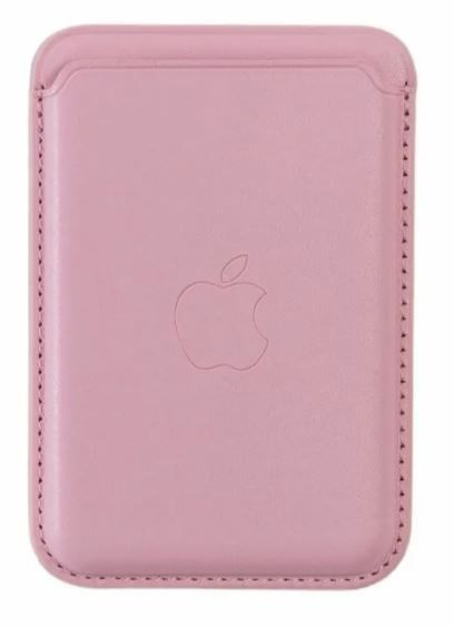 Магнитный картхолдер Apple iPhone Leather Wallet MagSafe (розовый песок)