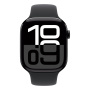 Apple Watch Series 10, 46 мм корпус из алюминия цвета «Jet Black», ремешок Sport Band размера M/L цвета «Black»