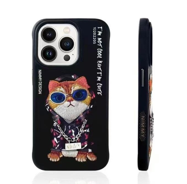 Чехол Nimmy Cool Glasses для iPhone 13 Pro, Black Hipster Cat