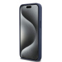 Чехол DKNY PU Repeat texture Tonal stripe Metal logo Hard Blue для iPhone 15 Pro Max, синий