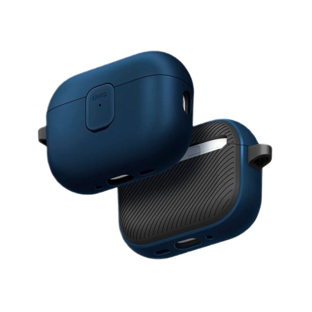 Чехол Uniq CLYDE Lock case Royal Blue/Flint Grey для Airpods Pro 3