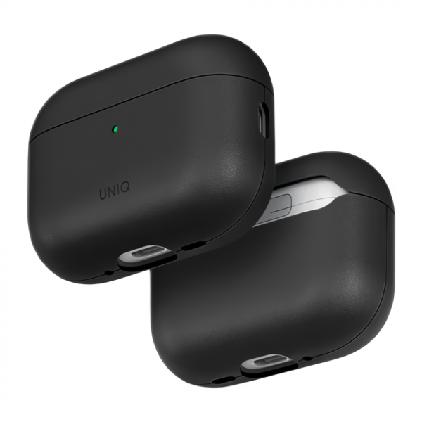 Чехол Uniq LINO Liquid silicone with handstrap Charcoal Grey для Airpods Pro 3