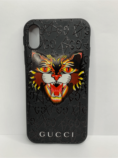 Чехол силиконовый для iPhone XR supreme Gucci 3, цвет Черный