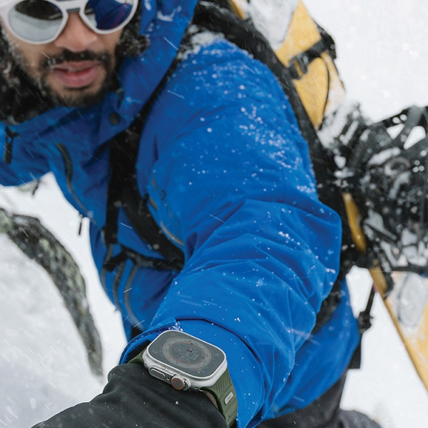 Ремешок Uniq для Apple Watch 49-46-45-44 mm STRIDE FKM Rubber Green
