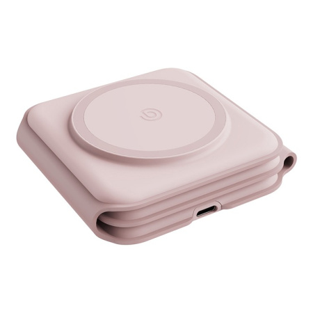 Беспроводное СЗУ EnergEA Bazic GoMag Trio PLUS magnetic wireless foldable 15W Pink