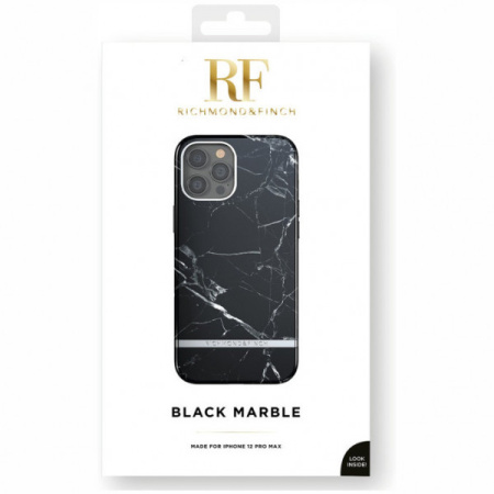 Чехол Richmond & Finch FW20 для iPhone 12 Pro Max, цвет "Черный мрамор" (Black Marble (Glossy)) (R43002)