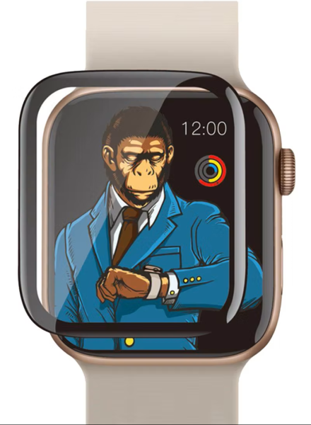 Защитное стекло BlueO 3D Curved + Dust Removal Locator для Apple Watch S10/11 46 mm, Black