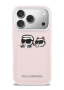 Чехол Lagerfeld PU Smooth Sketch Karl&Choup Metal Cam with Cardslot Hard Pink для iPhone 17 Pro