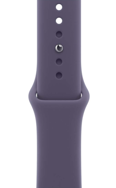 Apple Watch Series 11, 42 мм корпус из алюминия цвета «Silver», ремешок Sport Band размера S/M цвета «Purple Fog»