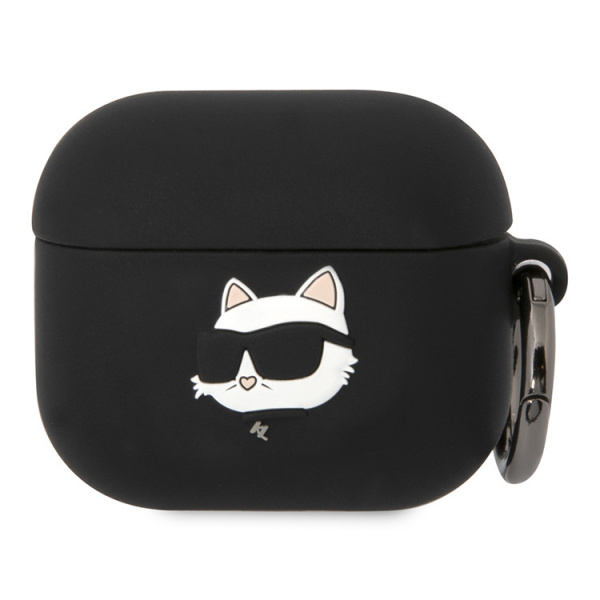 Чехол Karl Lagerfeld Silicone case with ring NFT 3D Choupette для Airpods 3 (2021),цвет черный (KLA3RUNCHK)