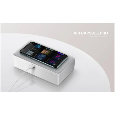 Санитайзер LYFRO Air Capsule Pro UVC Fast Disinfection Box Wireless 15W с беспроводной зарядкой, цвет Белый (LYFRO-AIRCAPPROW-WHT)
