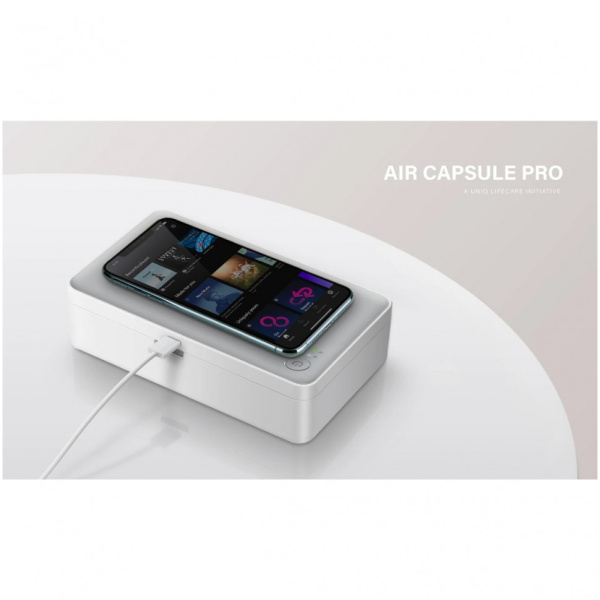 Санитайзер LYFRO Air Capsule Pro UVC Fast Disinfection Box Wireless 15W с беспроводной зарядкой, цвет Белый (LYFRO-AIRCAPPROW-WHT)