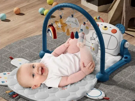 Развивающий коврик для новорожденных Hexiang Toys, Синий