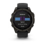 Смарт часы Garmin Fenix 8, 47 мм, Solar, Sapphire Carbon Gray DLC Titanium with Black/Pebble Gray Silicone