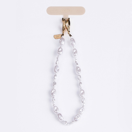 Ремешок на кисть Uniq COEHL Perla Charm Handstrap из бисера Pearl White