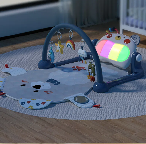 Развивающий коврик для новорожденных Hexiang Toys, Синий