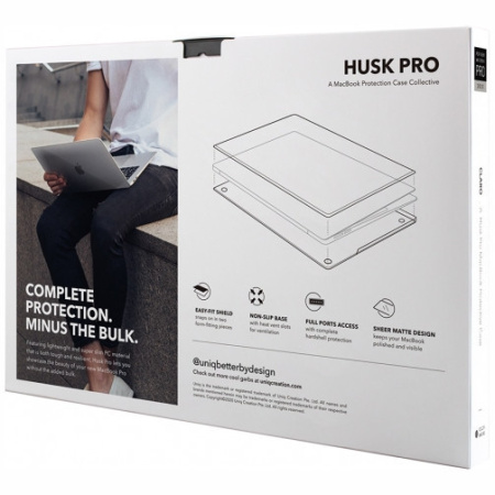 Чехол Uniq HUSK Pro Claro для MacBook Pro 13'' (2020), цвет Серый (MP13(2020)-HSKPCGRY)