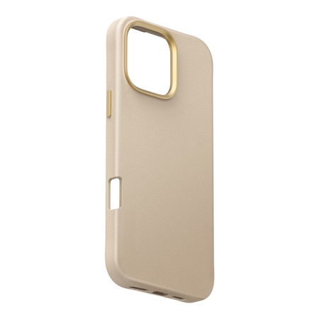 Чехол Uniq кожаный со шнурком COEHL MUSE Cream (MagSafe) для iPhone 16 Pro Max