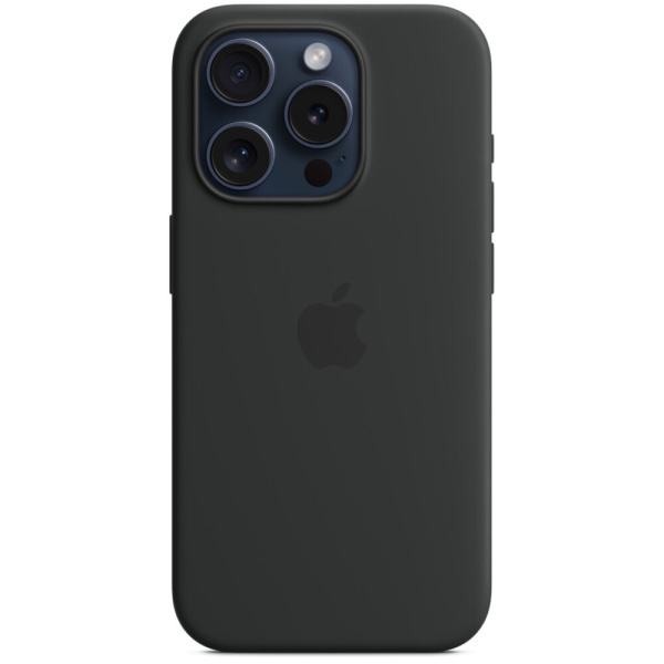 Чехол Silicone Case MagSafe для iPhone 15 Pro Max Black, Черный