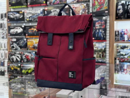 Влагозащищенный рюкзак Xiaomi 90 Points Vibrant College Casual Backpack, Dark Red