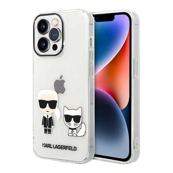 Чехол CG Mobile Karl Lagerfeld PC/TPU Karl & Choupette Hard для iPhone 14 Pro Max, цвет прозрачный (KLHCP14XCKTR)