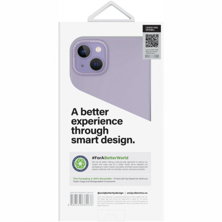Чехол Uniq LINO для iPhone 14 Plus, цвет Лавандовый (Lavender)