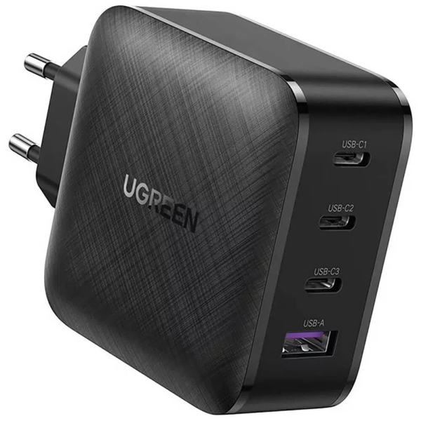 Сетевое зарядное устройство Ugreen GaN Tech Fast Charger [USB + 3xType-C] 65W (CD224), Black