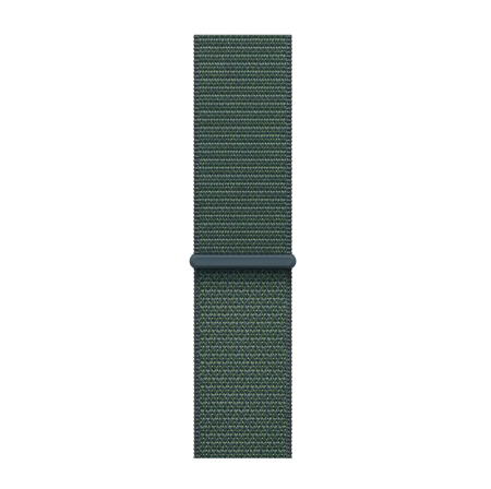 Apple Watch SE (2024), 44 мм корпус из алюминия цвета «Starlight», ремешок Sport Loop цвета «Lake Green»