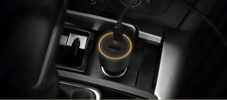 Автомобильное зарядное устройство Xiaomi Mi Car Charger [USB - Type-C] 100W 1A1C, Black (CC07ZM)