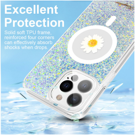 Чехол Flower series для iPhone 13 Pro, цвет Белый (6959003503053)