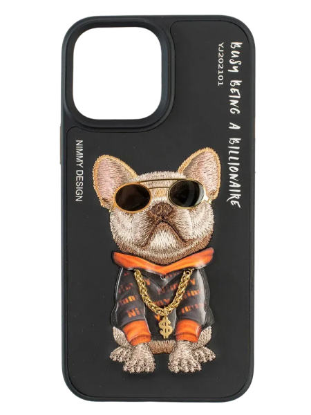 Чехол Nimmy Cool Glasses для iPhone 13 Pro, Black Little Rich Tycoon