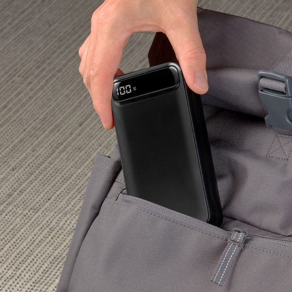 Внешний аккумулятор Deppa NRG Turbo V2 20000 mAh 22.5W, Черный (33638)