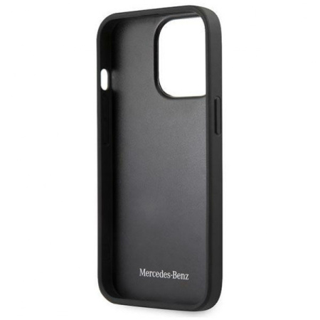 Чехол CG Mobile Mercedes Genuine leather Stars Hard для iPhone 13 Pro Max, цвет Черный (MEHCP13XPSQBK)
