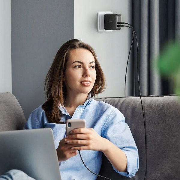 Сетевое зарядное устройство Ugreen GaN Tech Fast Charger [USB + 3xType-C] 65W (CD224), Black