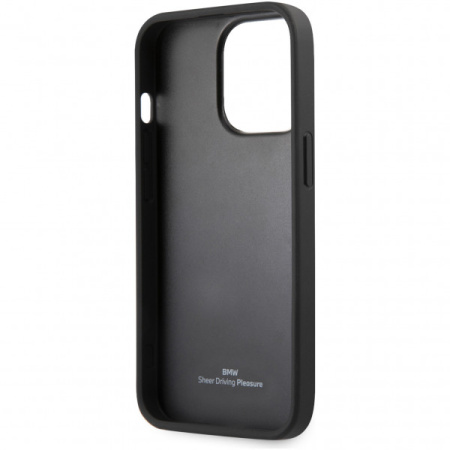 Чехол CG Mobile BMW Signature Genuine leather Seat Debossed Hard для iPhone 13 Pro Max, цвет Черный (BMHCP13XRCDPK)