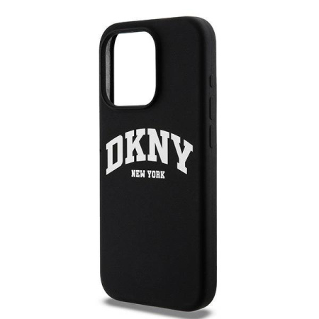 Чехол DKNY Liquid Silicone Arch Logo Hard Black/White (MagSafe) для iPhone 15 Pro
