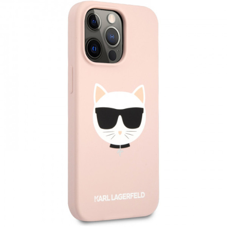 Чехол CG Mobile Karl Lagerfeld Liquid silicone Choupette Hard для iPhone 13 Pro, цвет Розовый (KLHCP13LSLCHLP)