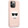 Чехол CG Mobile Karl Lagerfeld Liquid silicone Choupette Hard для iPhone 13 Pro, цвет Розовый (KLHCP13LSLCHLP)
